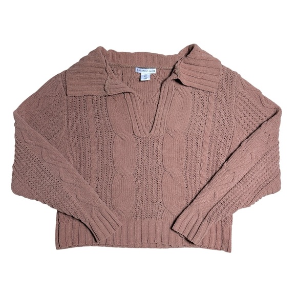 Sincerely Jules Warm Brown Knit Cropped Sweater Womens S - Picture 1 of 8
